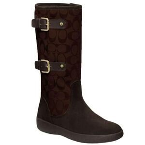 COACH Tinah Tall Signature Logo Boot Size 9B